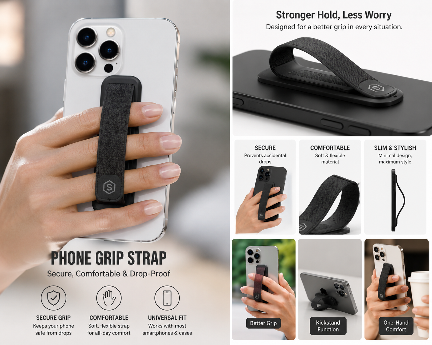 Phone Grip Strap — Secure, Comfortable & Drop‑Proof